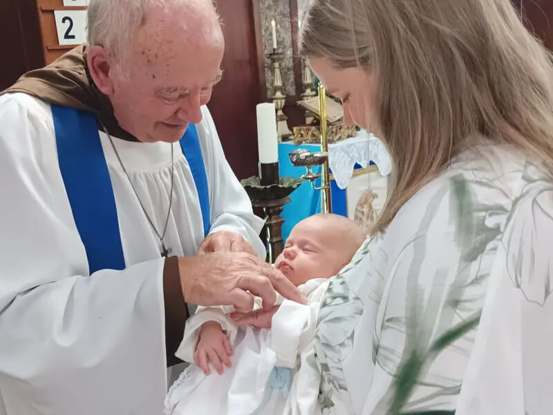 Infant baptism at The Abbey Church