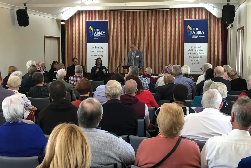 Delegates at the 2019 interfaith symposium in Caboolture, held in the Abbey Church Hall